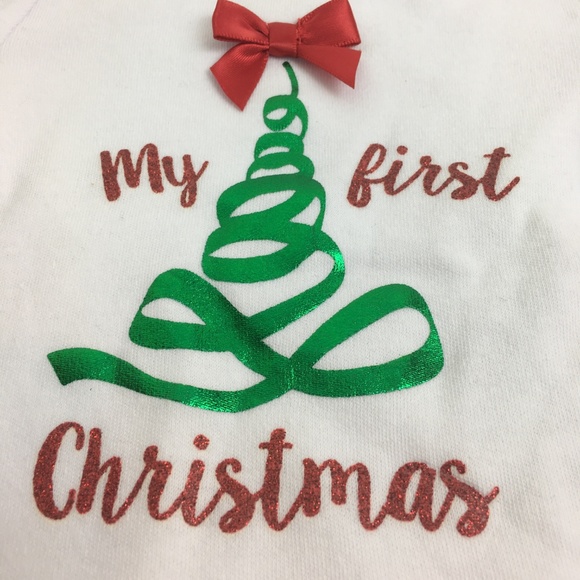 "My First Christmas" Girls Bodysuit NEW - Picture 2 of 6